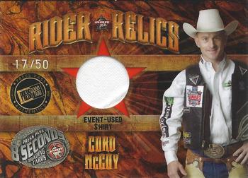 2010 Press Pass 8 Seconds - Rider Relics - Holofoil Serial Number #RR-CMC Cord McCoy Front